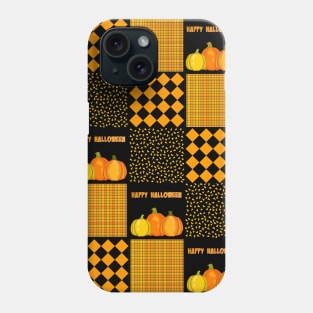 Pumpkin Halloween Patchwork Pattern Phone Case