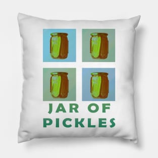Jar of Pickles BLUE Pillow