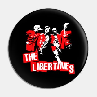 The Libertines Red And White Pin