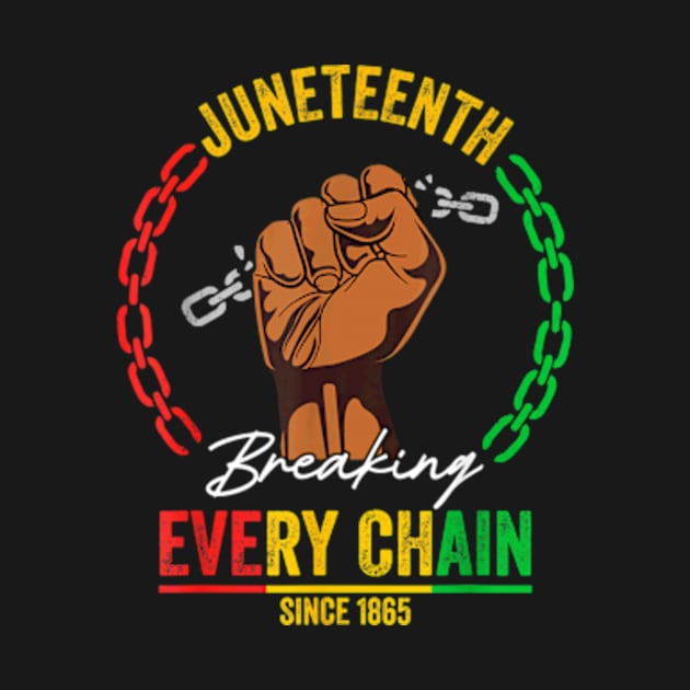 Juneteenth Breaking Every Chain Since 1865 Men Women by Madridek Deleosw