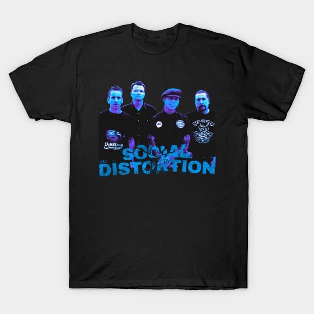 Social distortion blue rock band T-Shirt - Guineashirt Premium ™ LLC