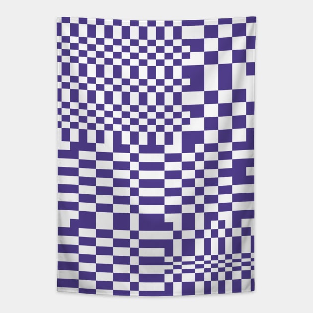 Checkerboard Pattern - Purple Tapestry by Colorable