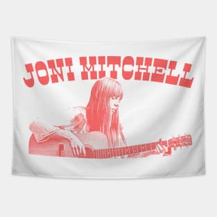 Joni Mitchell / 70s Style Retro Fan Art Design Tapestry