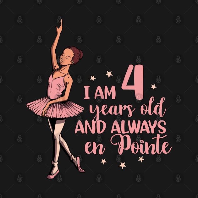 I am 4 years old and always en pointe - Ballerina by Modern Medieval Design