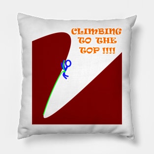 Rock Climbing To The Top Pillow