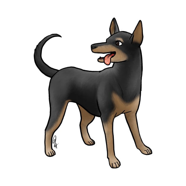 Dog - Xoloitzcuintli - Coated Brown and Black by Jen's Dogs Custom Gifts and Designs