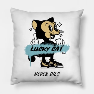 Lucky Cat Never Dies Pillow