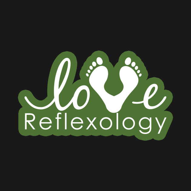 Love Reflexology - BACK of shirt placement (Dark green outline) by Balanceandharmonyforreflexologists