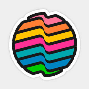 Colored Waves Magnet