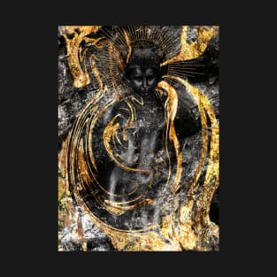 Golden Black Goddess T-Shirt