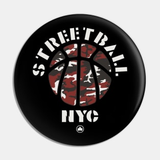 STREETBALL NYC red camo Pin