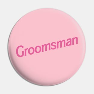 Groomsman Barbie logo Pin