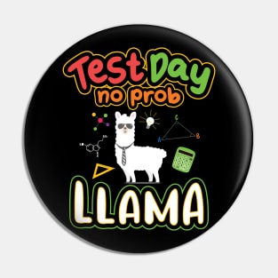 Teachers Test Day No Prob Llama Testing Pin
