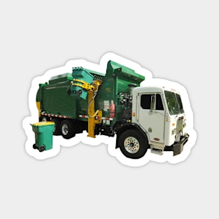 GREEN TRASH TRUCK Magnet