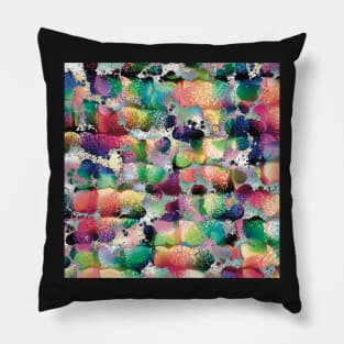 Rainbow Splatter Doodle Dots Pillow