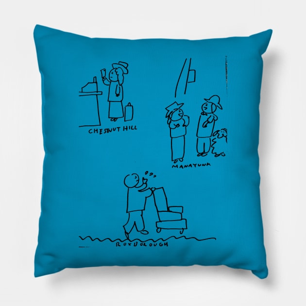 Northwest Philadelphia neighborhoods Pillow by 6630 Productions