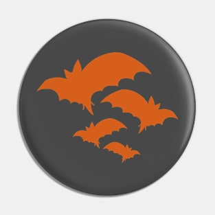 Orange bats, halloween, goth, cute Pin