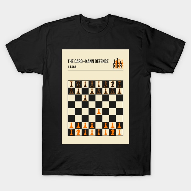 Chess The Caro Kann Defence Minimalistic Book Cover Art