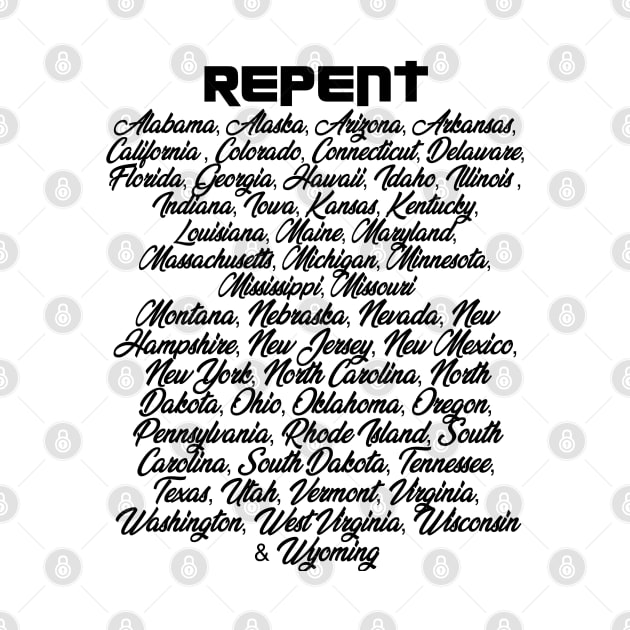 Repent America! by CalledandChosenApparel