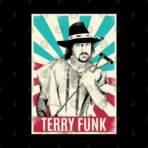 Vintage Retro Terry Funk by Bengkel Band