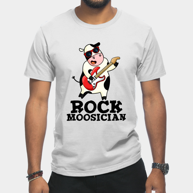 Discover Rock Moosician Cute Cow Pun - Cow Pun - T-Shirt