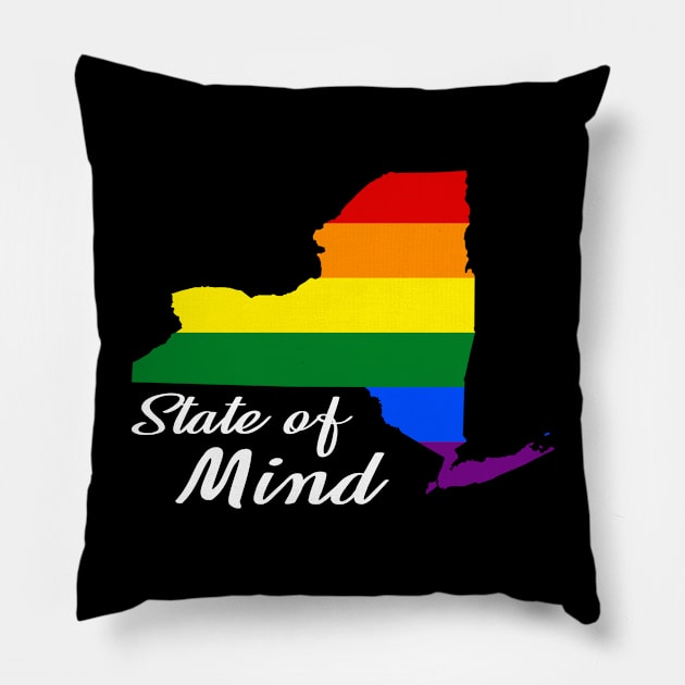 New York State of Mind | LGBTQ Rainbow Pride Pillow by jpmariano