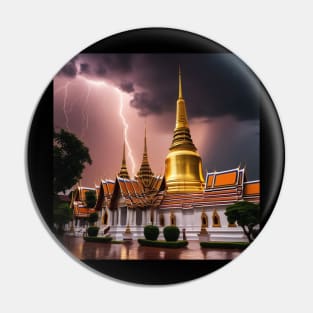 Iconic World Landmarks During A Thunderstorm; Wat Pho Bangkok Pin