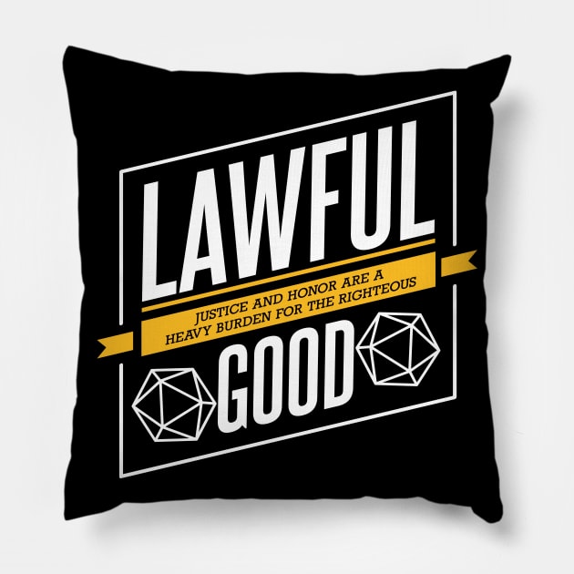 Character Alignment Quotes - Lawful Good Pillow by Meta Cortex