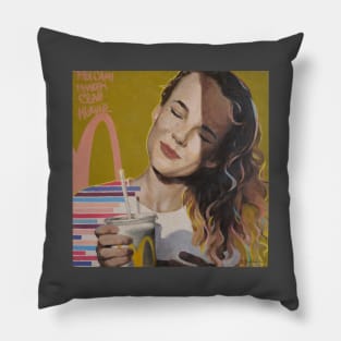 "I`m loving it" (a girl with a milkshake) Pillow