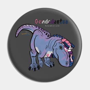 Gendodectes/Genyodectes Text - Genderfluid Pride Pin