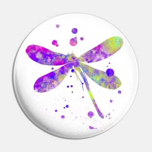 Dragonfly Watercolor Painting Pin