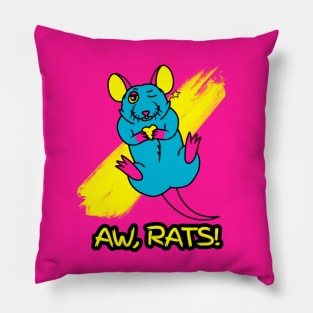 Aw, Rats! (CYMK Version) Pillow