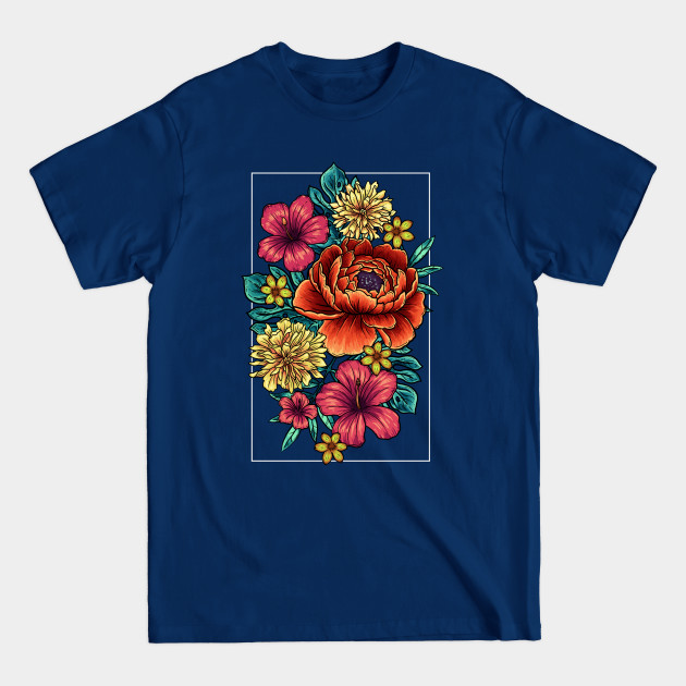 Bloom in Frame B - Flowers - T-Shirt