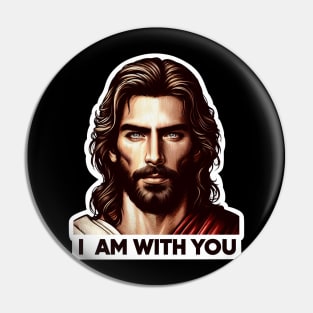 I Am With You Jesus Christ Bible Quote WWJD Pin