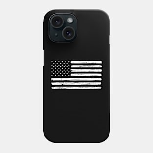 USA flag white color Phone Case