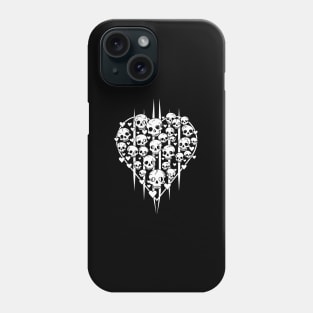 heart pattern skulls Phone Case