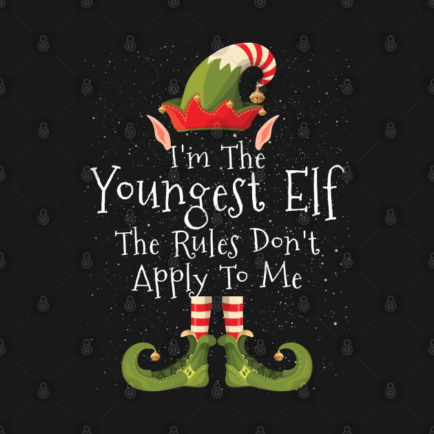 I'm The Youngest Elf Family Matching Christmas Group Funny Gift by heart teeshirt