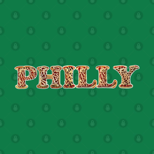 Philly - In Cheese Steak Lettering by ToochArt