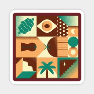 Abstract and Summery Pattern Magnet