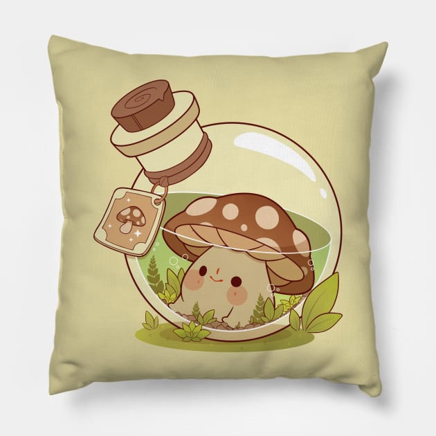 Mushroom In Magic Potion Pillow by Rihnlin