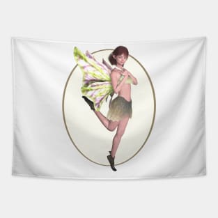 Cute flirty fairy faerie elf with butterfly wings Tapestry