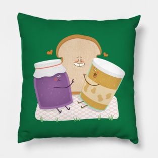 Peanutbutter, Jelly and Toast in Love Pillow