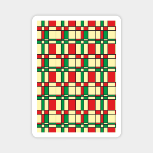 Colorful Christmas Geometric Pattern Magnet