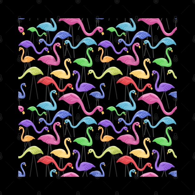 Flocking Fabulous Flamingos All Over Print by Slightly Unhinged