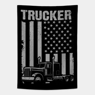 American Flag Trucker Tapestry