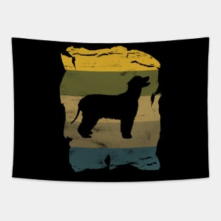 Irish Water Spaniel Distressed Vintage Retro Silhouette Tapestry