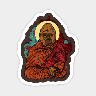 Primate Meditation Magnet