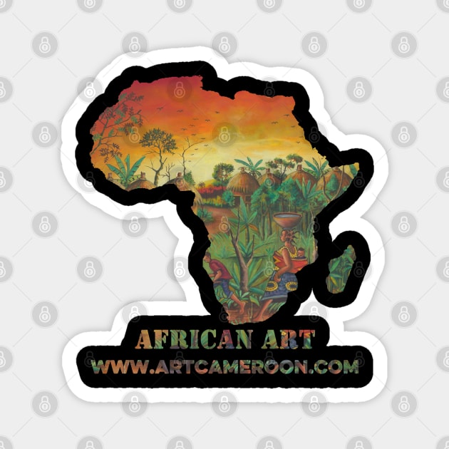 Village Magnet by ArtCameroon