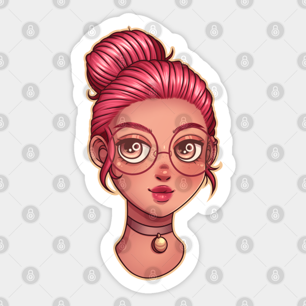 Pink - Girl - Sticker