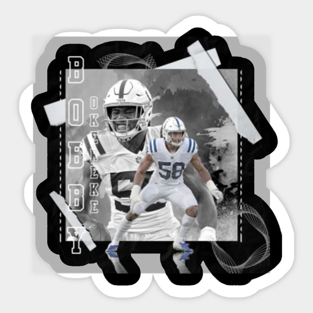 Bobby Okereke Football Paper Poster Colts 3 - Bobby Okereke